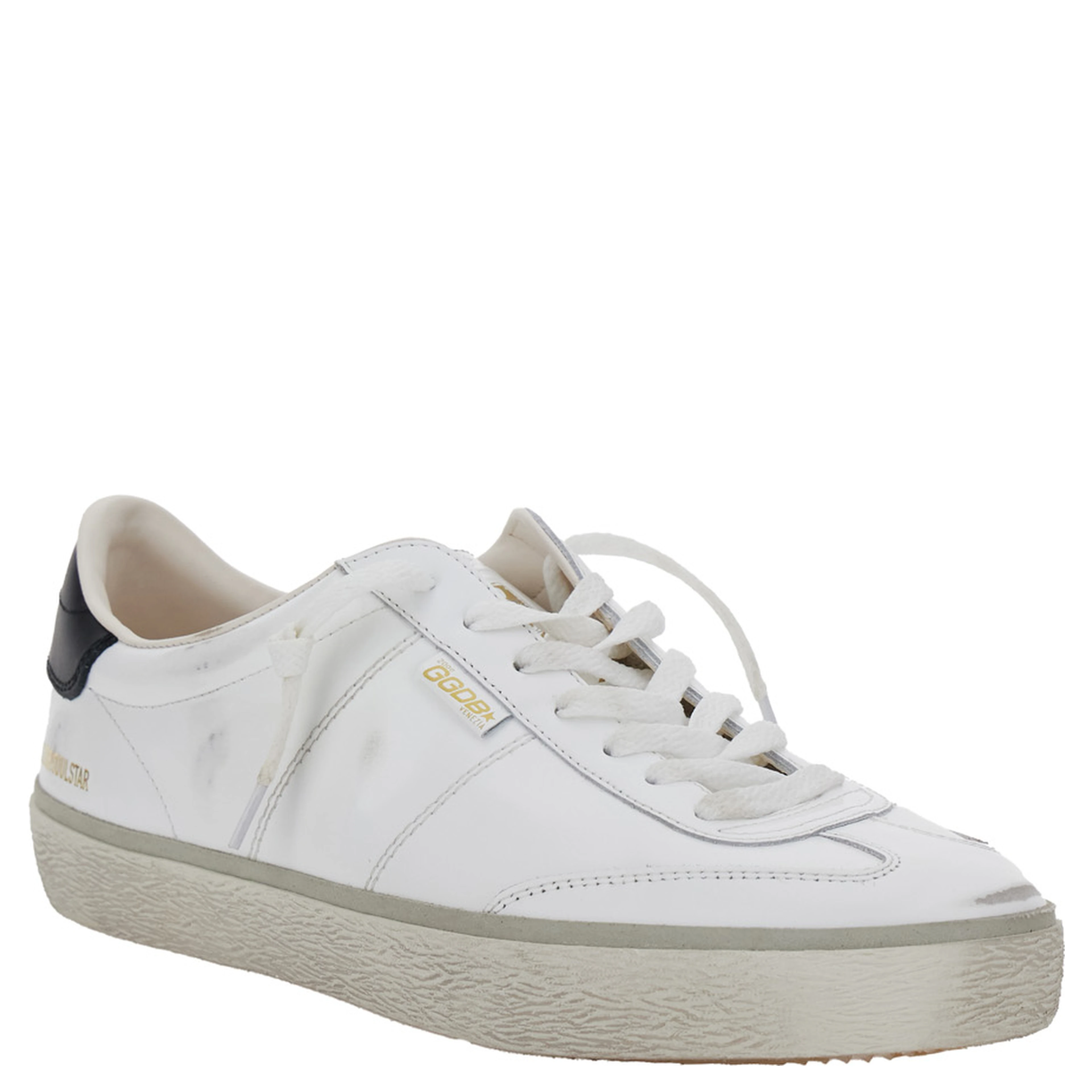 Sneaker Soul-Star Low Top with Logo Patch on the Tongue and Lettering Logo on the Back in White Leather Men