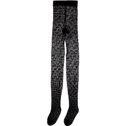 Black tights with all-over GG motif in Tech Fabric women