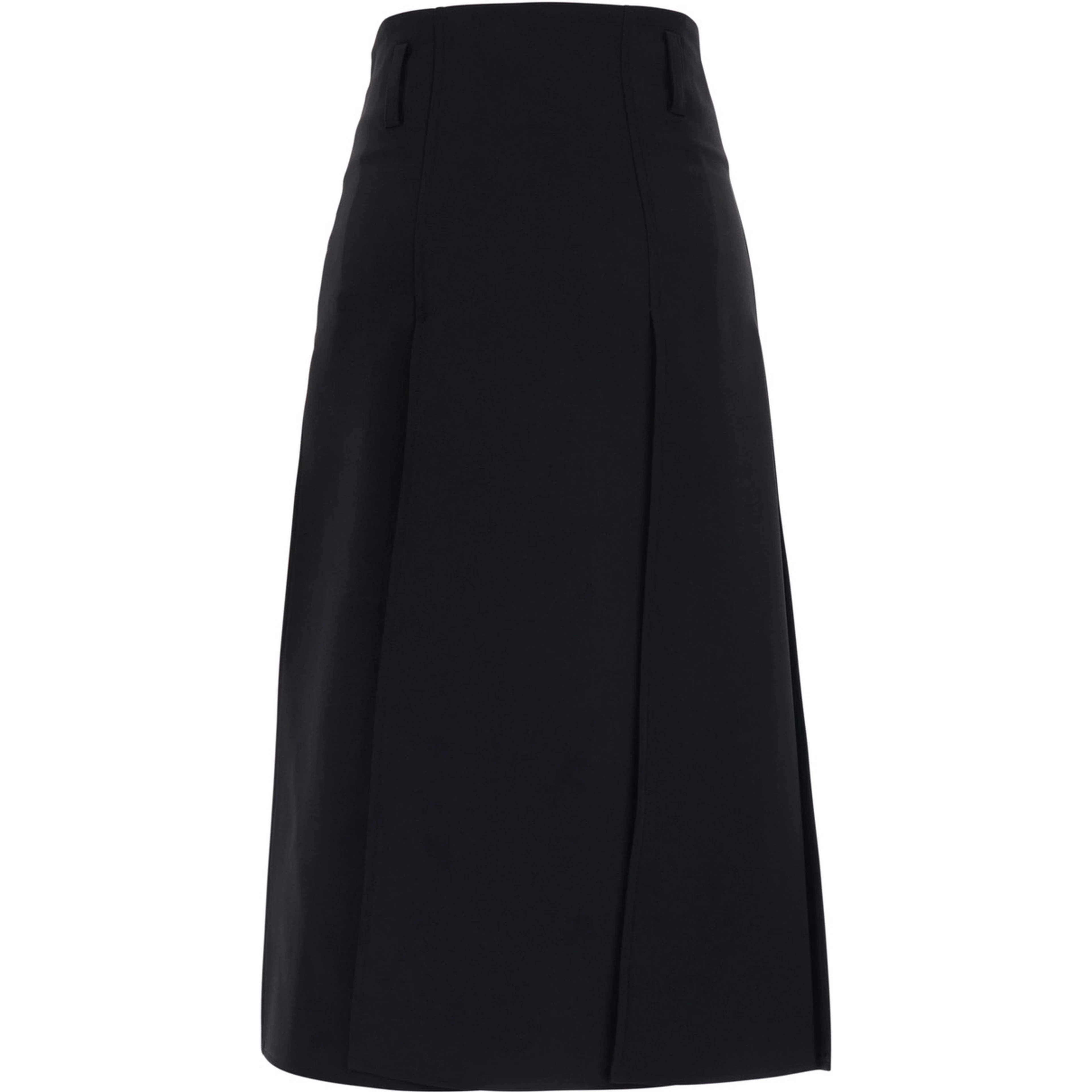 Black Skirt with insert design and hidden closure in Tech Fabric for women