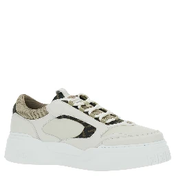 Sneaker Force with FF Jacquard Details and Chunky Leather Sole White Men