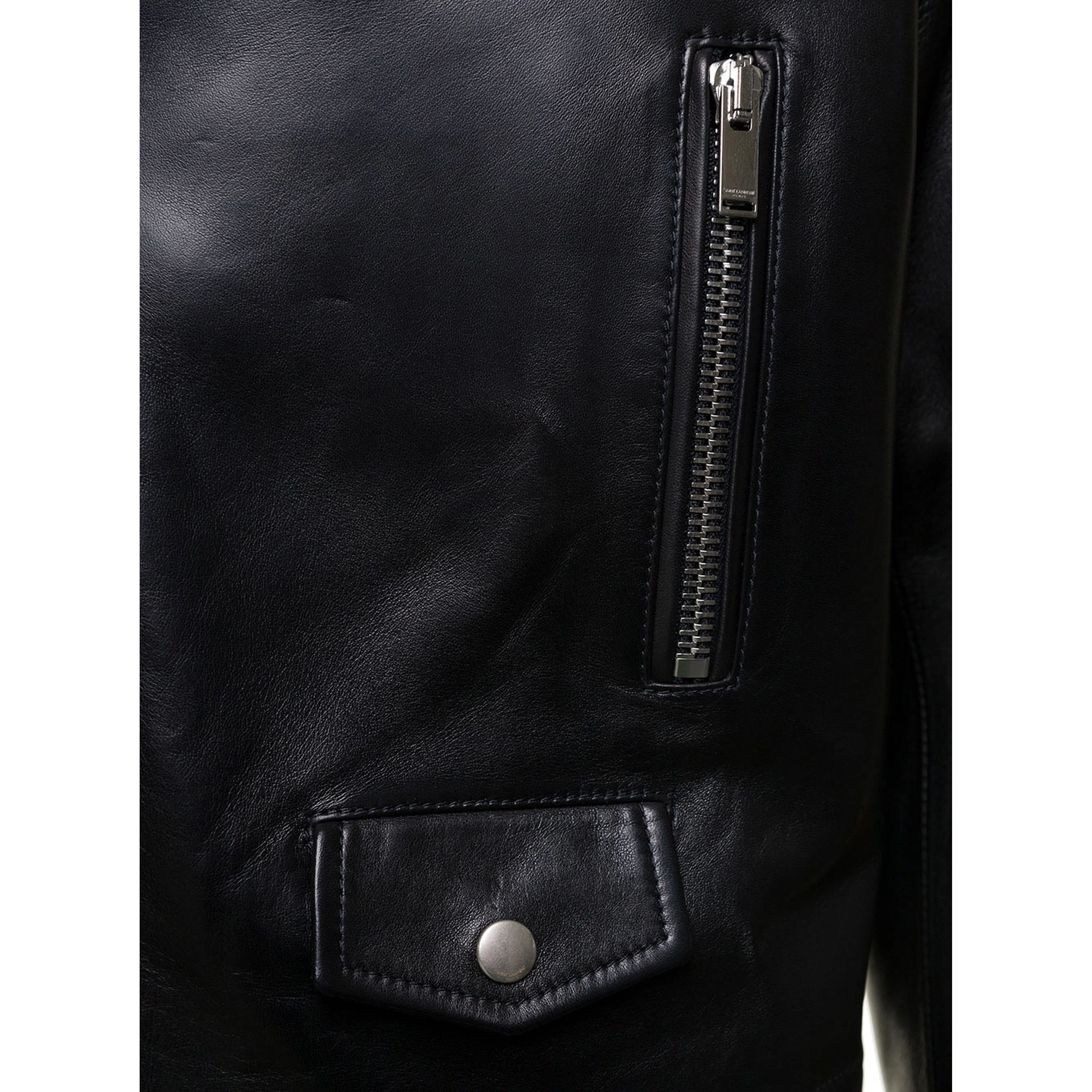 MOTORC CLASSIQUE JAC - Black Leather Biker Jacket for Men