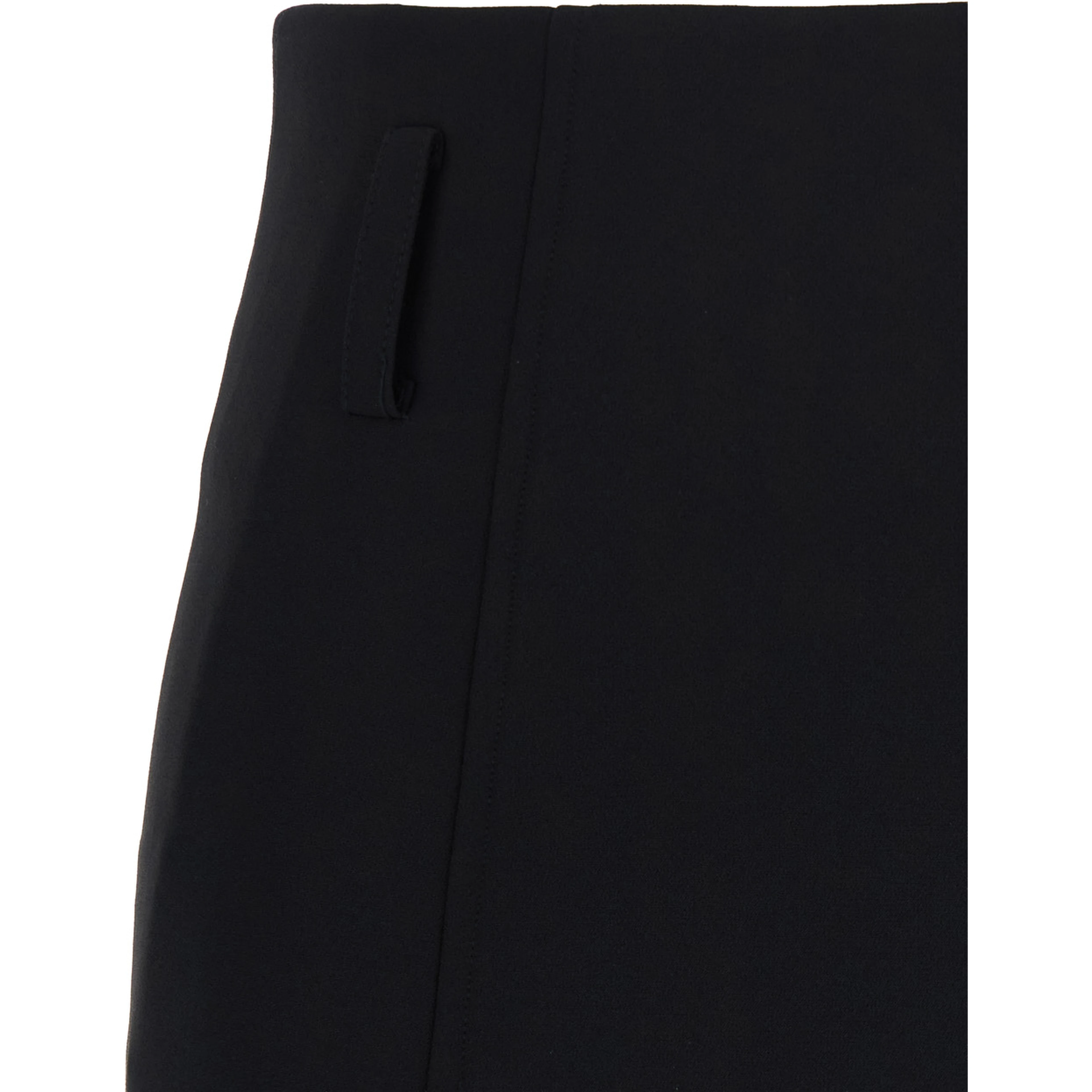 Black Skirt with insert design and hidden closure in Tech Fabric for women