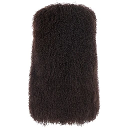 Brown Fur Vest with Sleeveless Design in Fur for Women