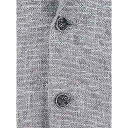 Gray Single-breasted Jacket with Notched Revers in Fabric for Men