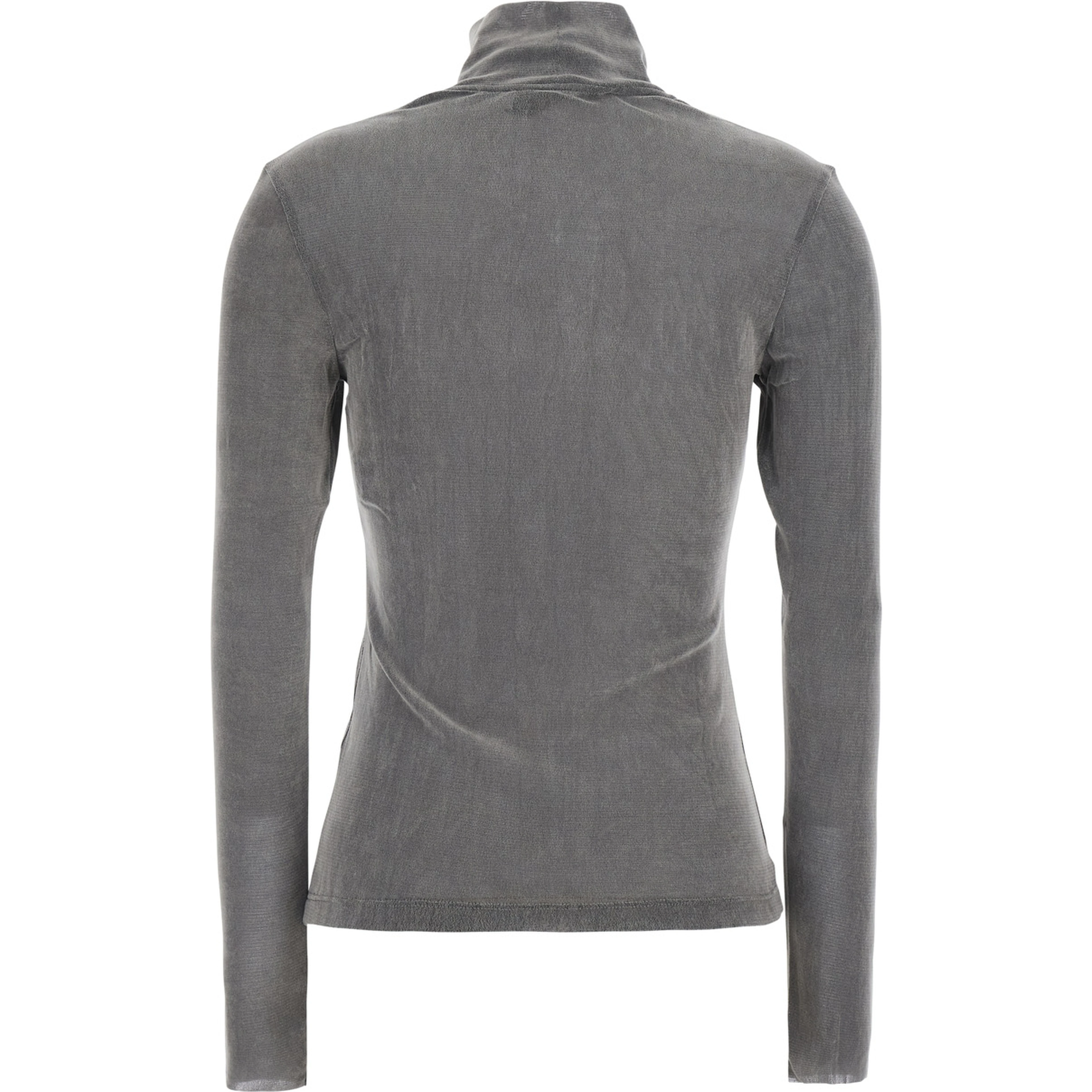 MATILDE Grey Sweater with high collar and long sleeves in cotton for women