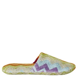 GIACOMO multicolor Slippers with all-over Zig-Zag motif in cotton blend home