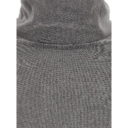 MATILDE Grey Sweater with high collar and long sleeves in cotton for women