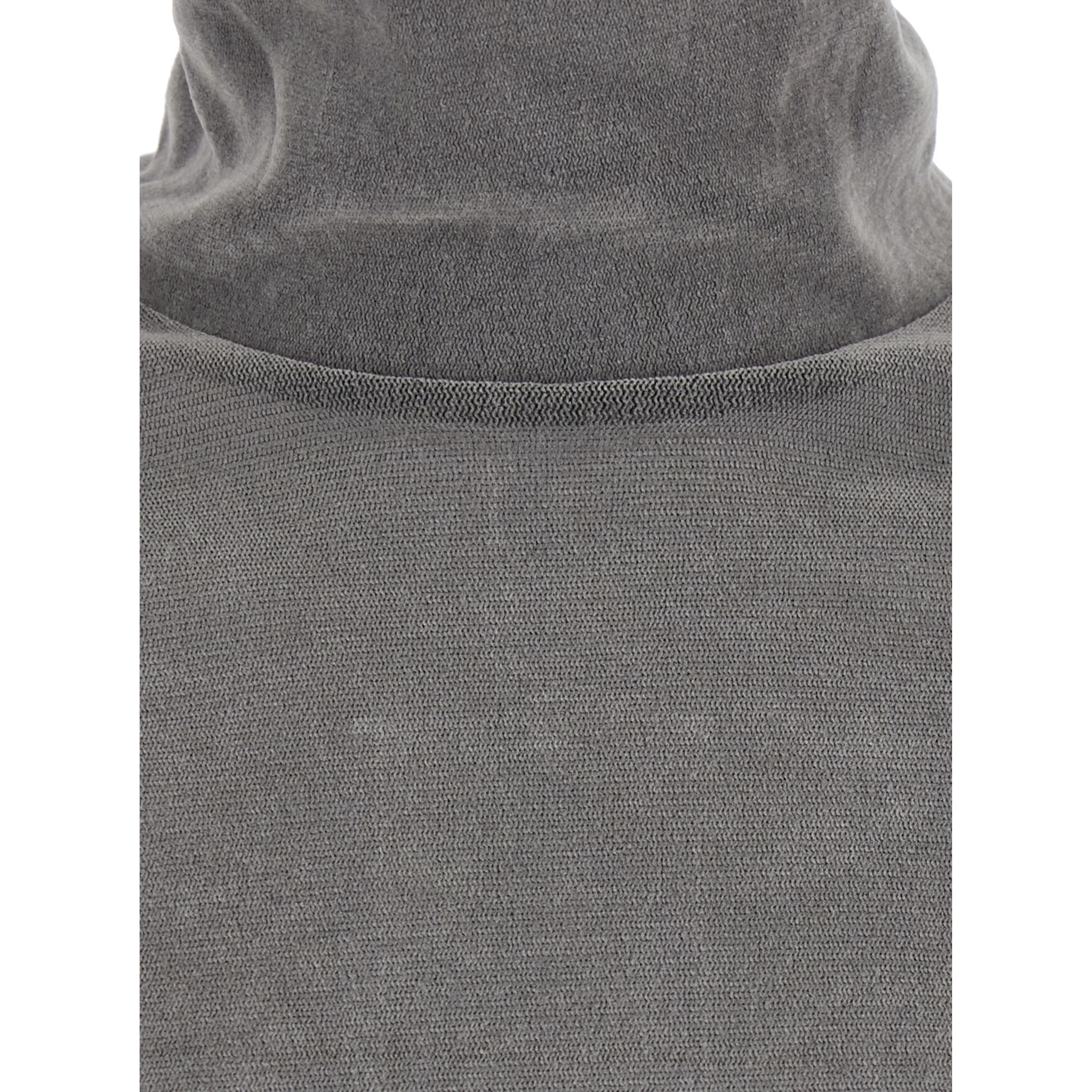 MATILDE Grey Sweater with high collar and long sleeves in cotton for women