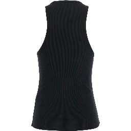 RIBBED TOP EMBROIDERY with black cotton and spandex embroidery for women