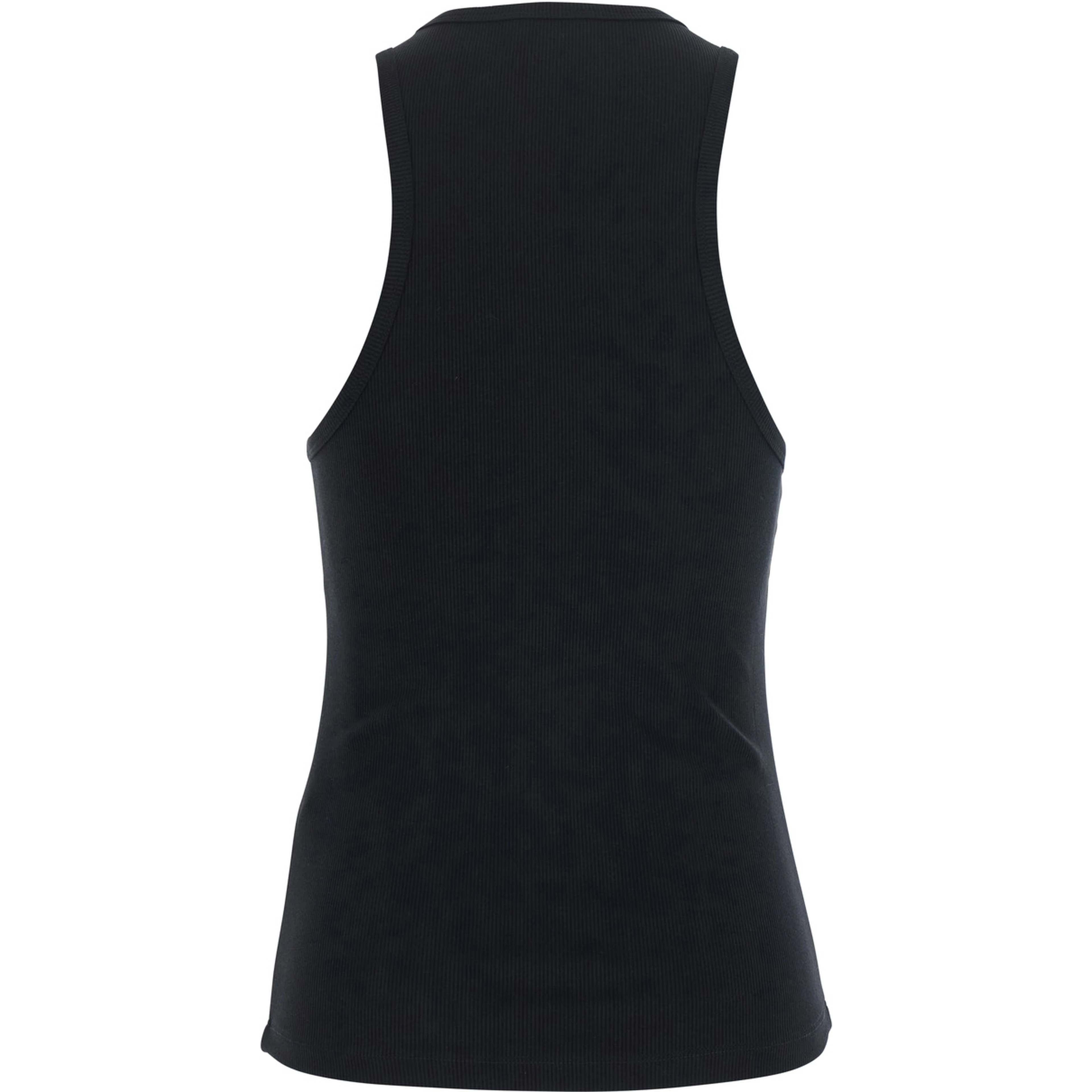 RIBBED TOP EMBROIDERY with black cotton and spandex embroidery for women
