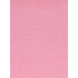 High Neck Long Sleeve Top in Tech Fabric Pink for Women