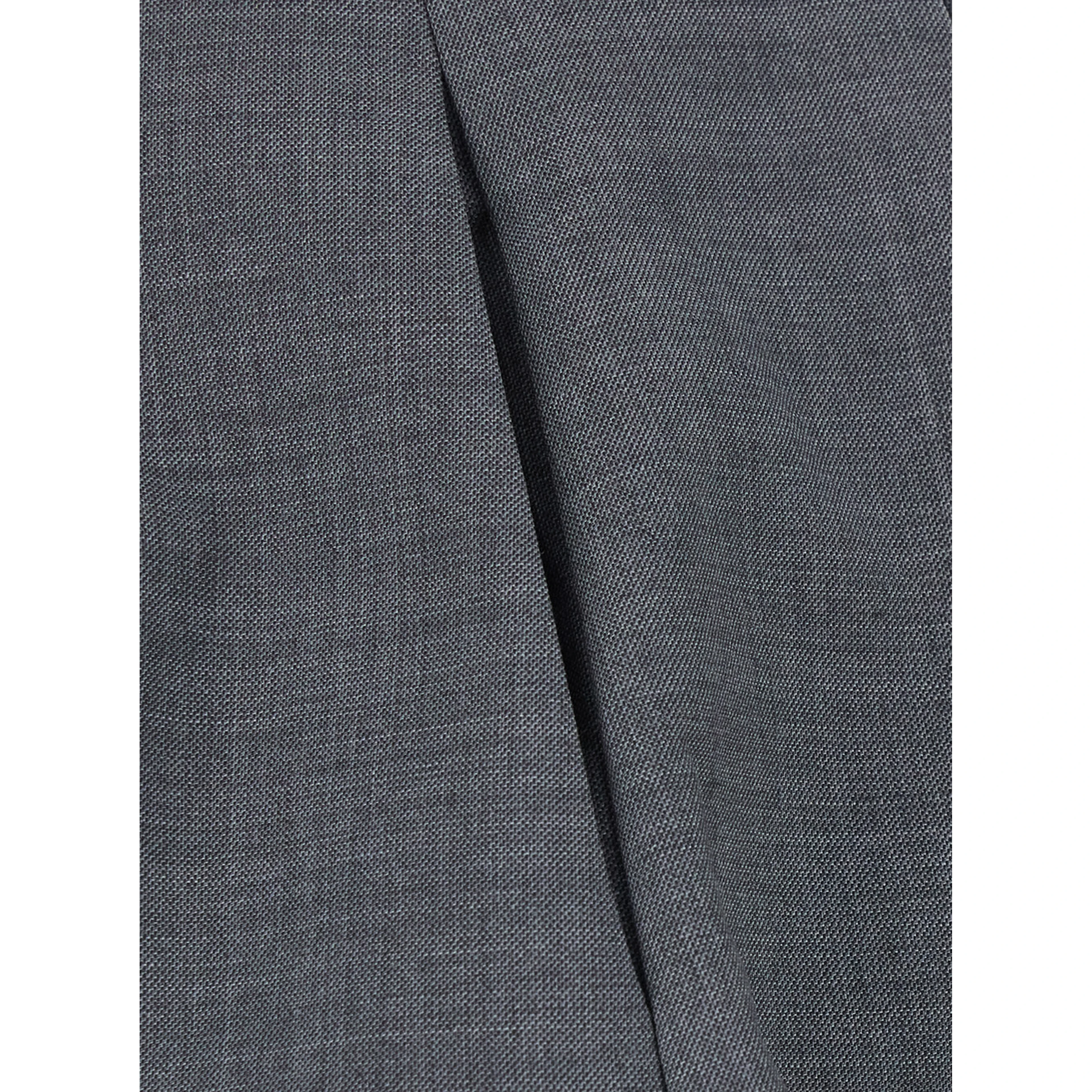 Grey pleated mini skirt in wool and fabric for women