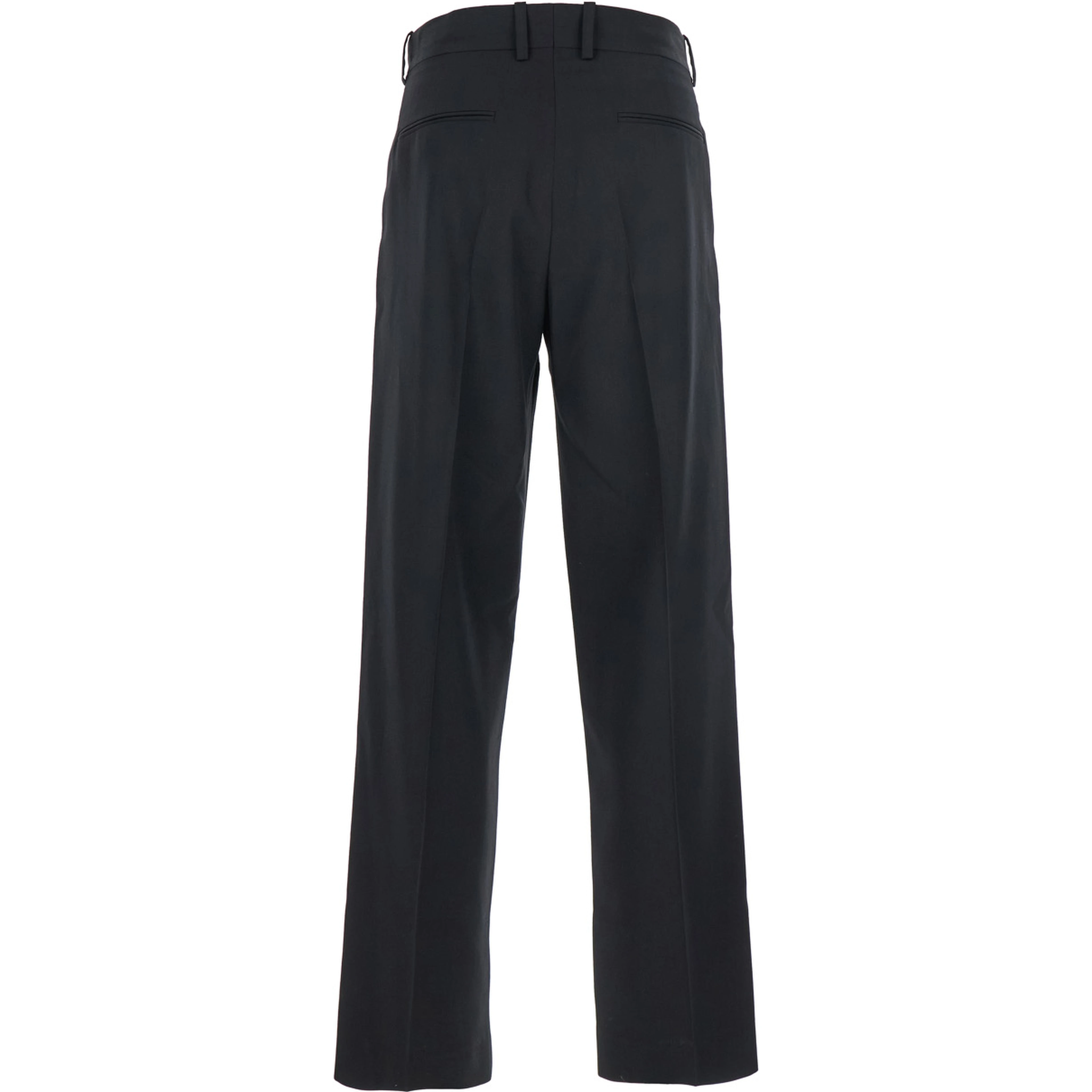 Le Pantalon Golfeur Black Pants with Hidden Closure at the Front in Wool Blend for Men