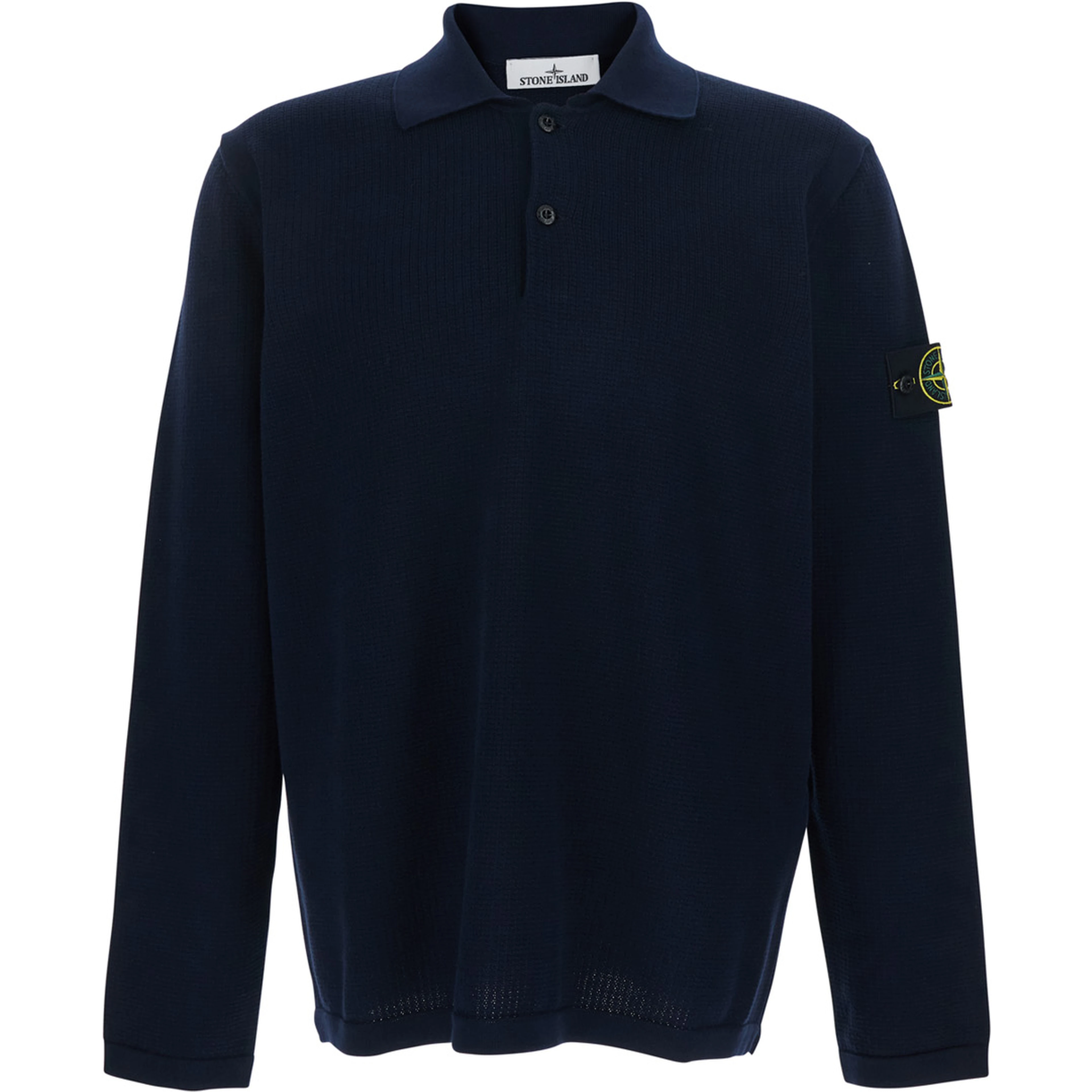 Blue  Sweatshirt with Logo Patch on Sleeve in Cotton for Men