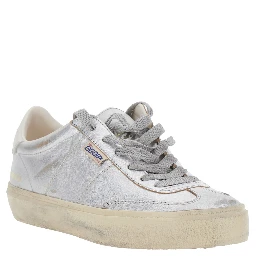 Soul-Star Metallic Sneakers with logo lettering on the back and on the tongue in Laminated Leather Women