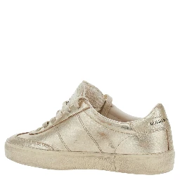 Soul-Star metallic Sneakers with logo lettering on the back and on the tongue in laminated leather Woman