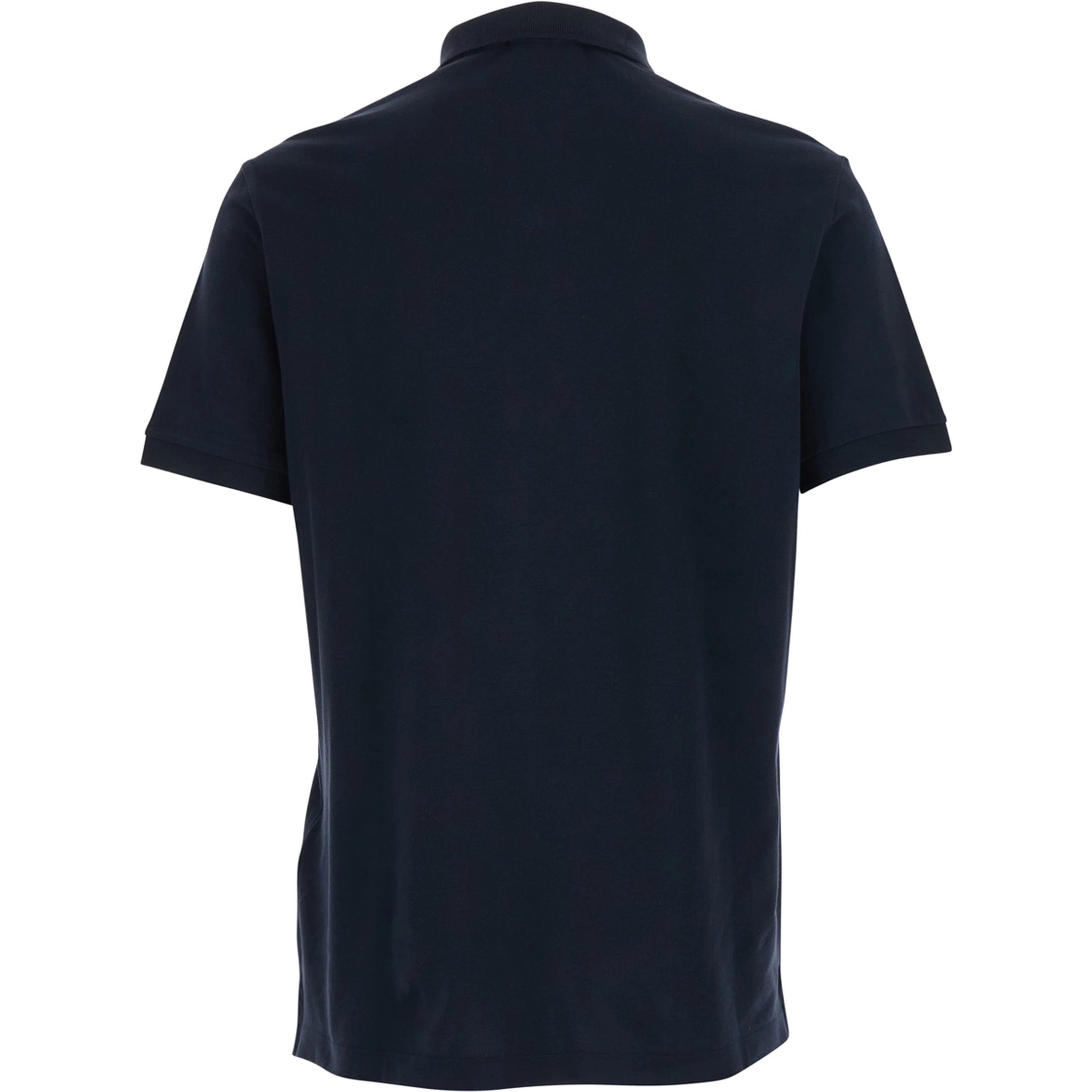 Blue Polo shirt with Classic Collar and Logo Patch on the front in Stretch Cotton for Men