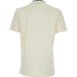 White Crew Neck T-shirt with logo on the front in Tech Fabric men