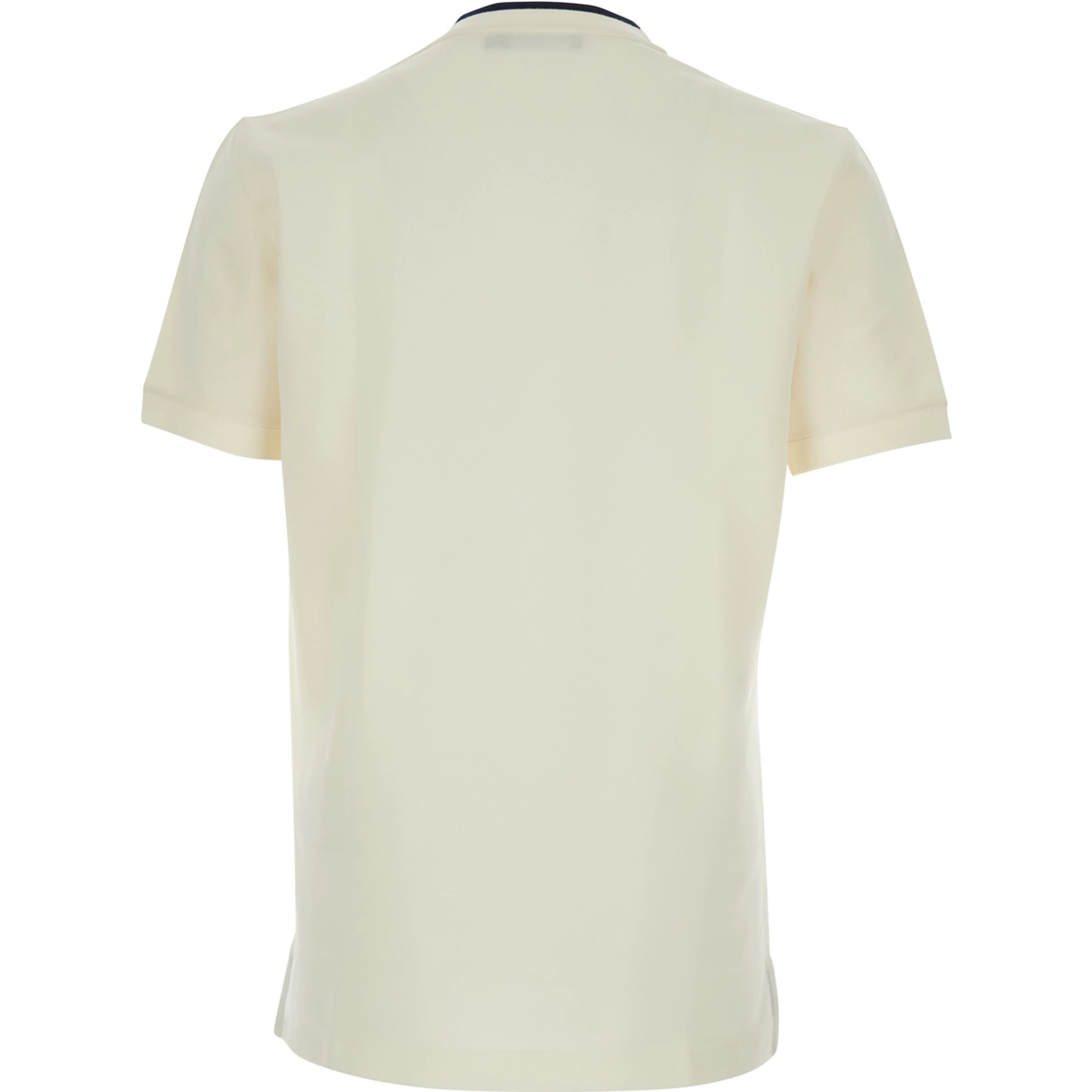 White Crew Neck T-shirt with logo on the front in Tech Fabric men