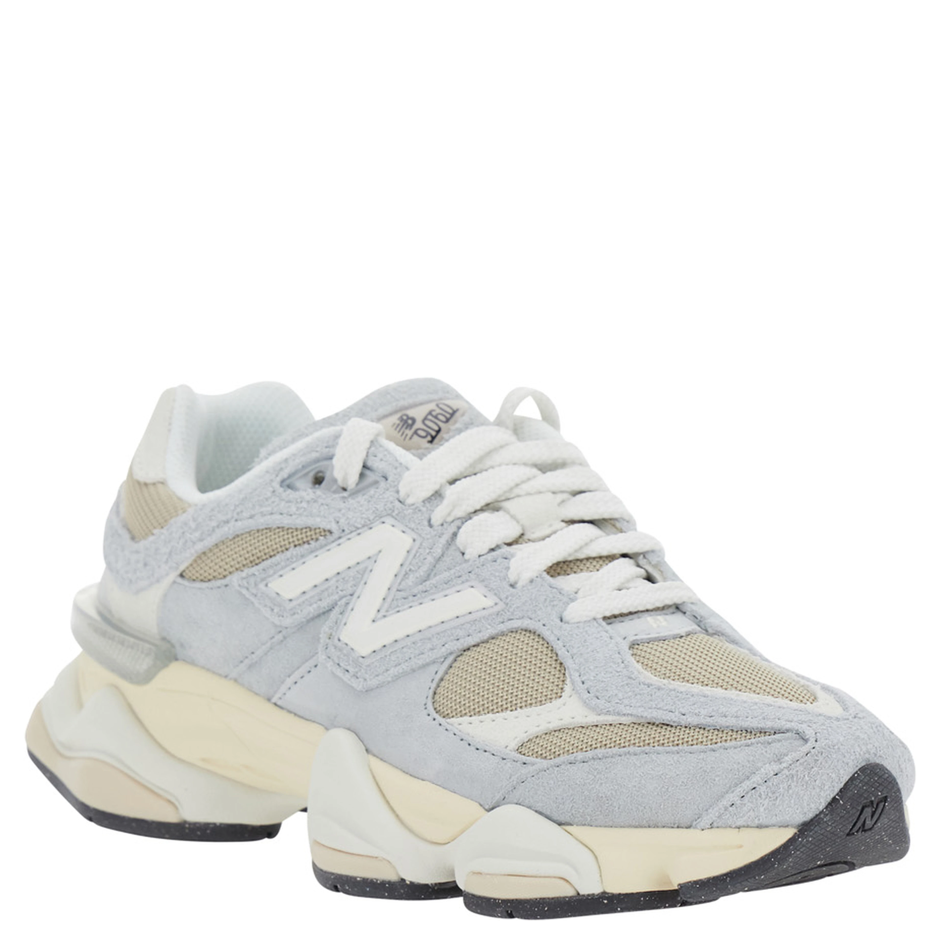 9060 Gray Sneakers with Mesh Details and Rubber Sole in Leather Unisex