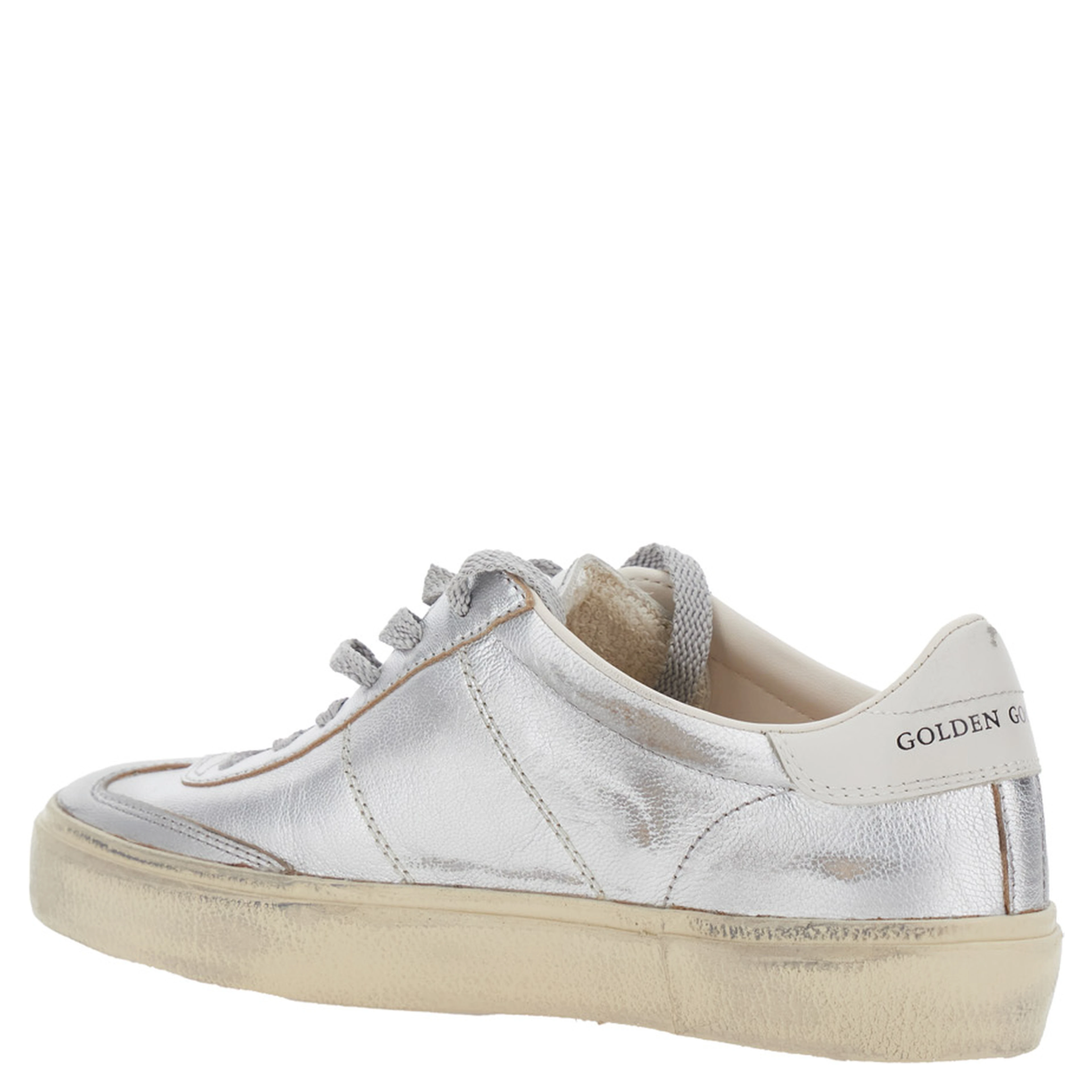 Soul-Star Metallic Sneakers with logo lettering on the back and on the tongue in Laminated Leather Women