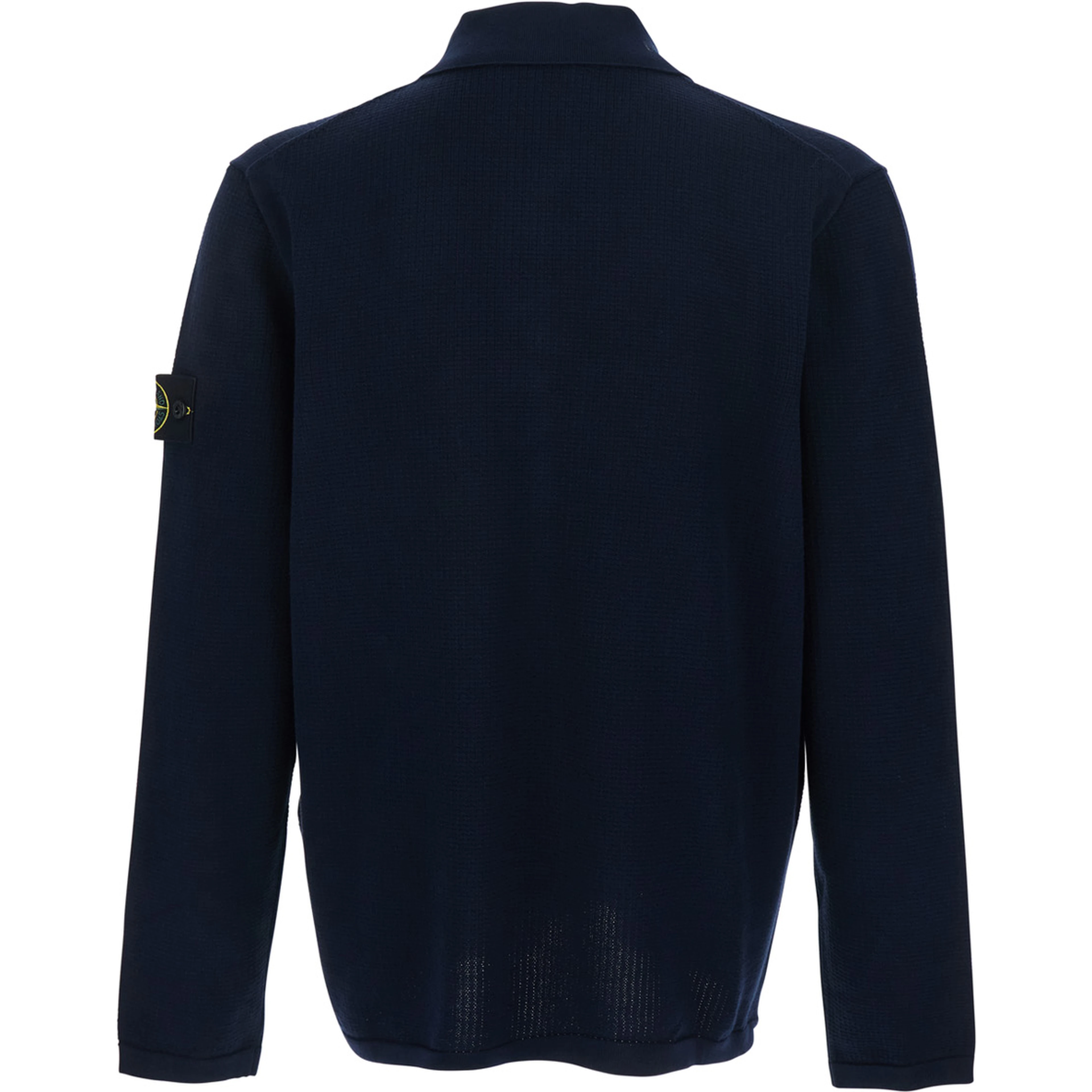 Blue  Sweatshirt with Logo Patch on Sleeve in Cotton for Men