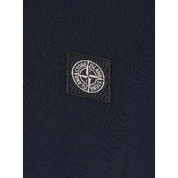 Blue Polo shirt with Classic Collar and Logo Patch on the front in Stretch Cotton for Men
