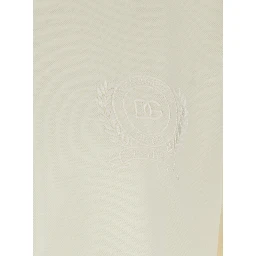 White Crew Neck T-shirt with logo on the front in Tech Fabric men