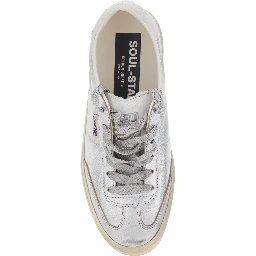 Soul-Star Metallic Sneakers with logo lettering on the back and on the tongue in Laminated Leather Women