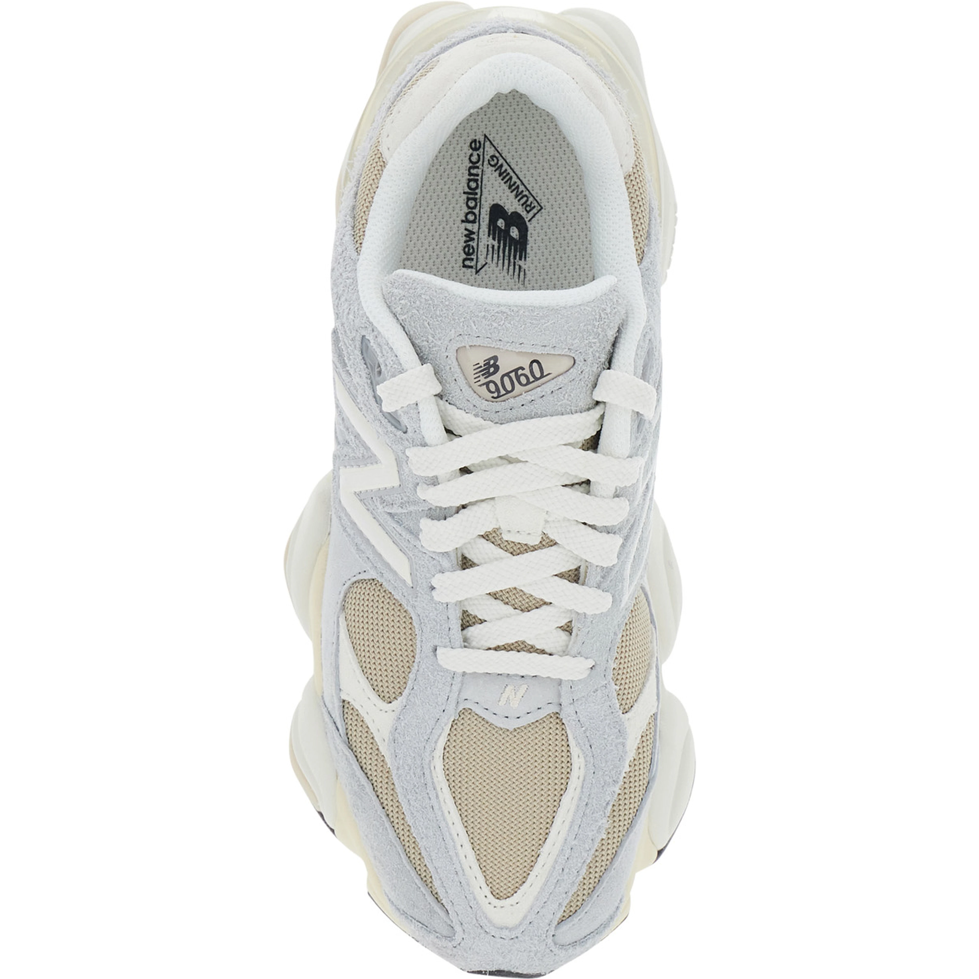 9060 Gray Sneakers with Mesh Details and Rubber Sole in Leather Unisex