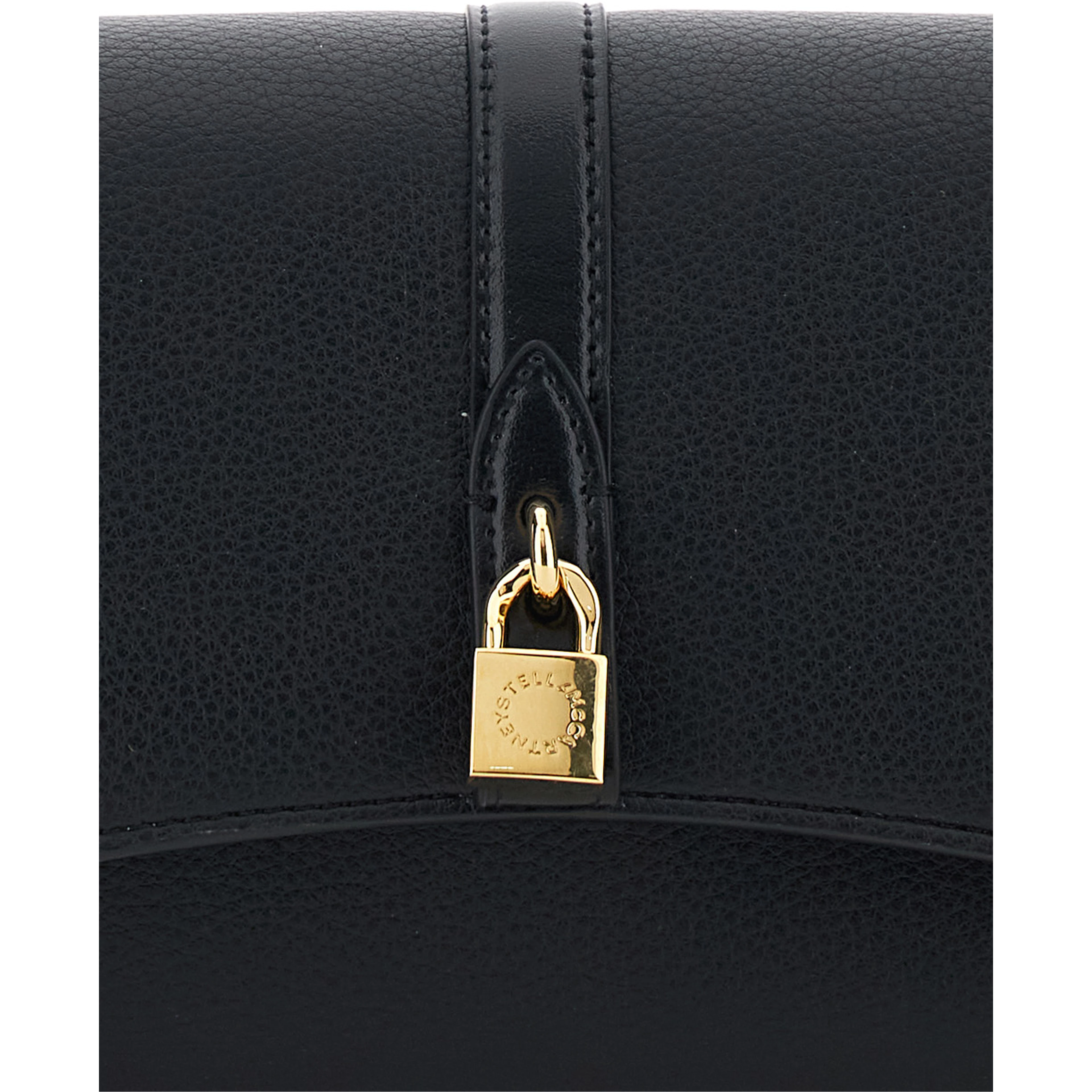 Shoulder Bag Stella Ryder with Logo Padlock Detail on the Front in Black Ecoleather for Women