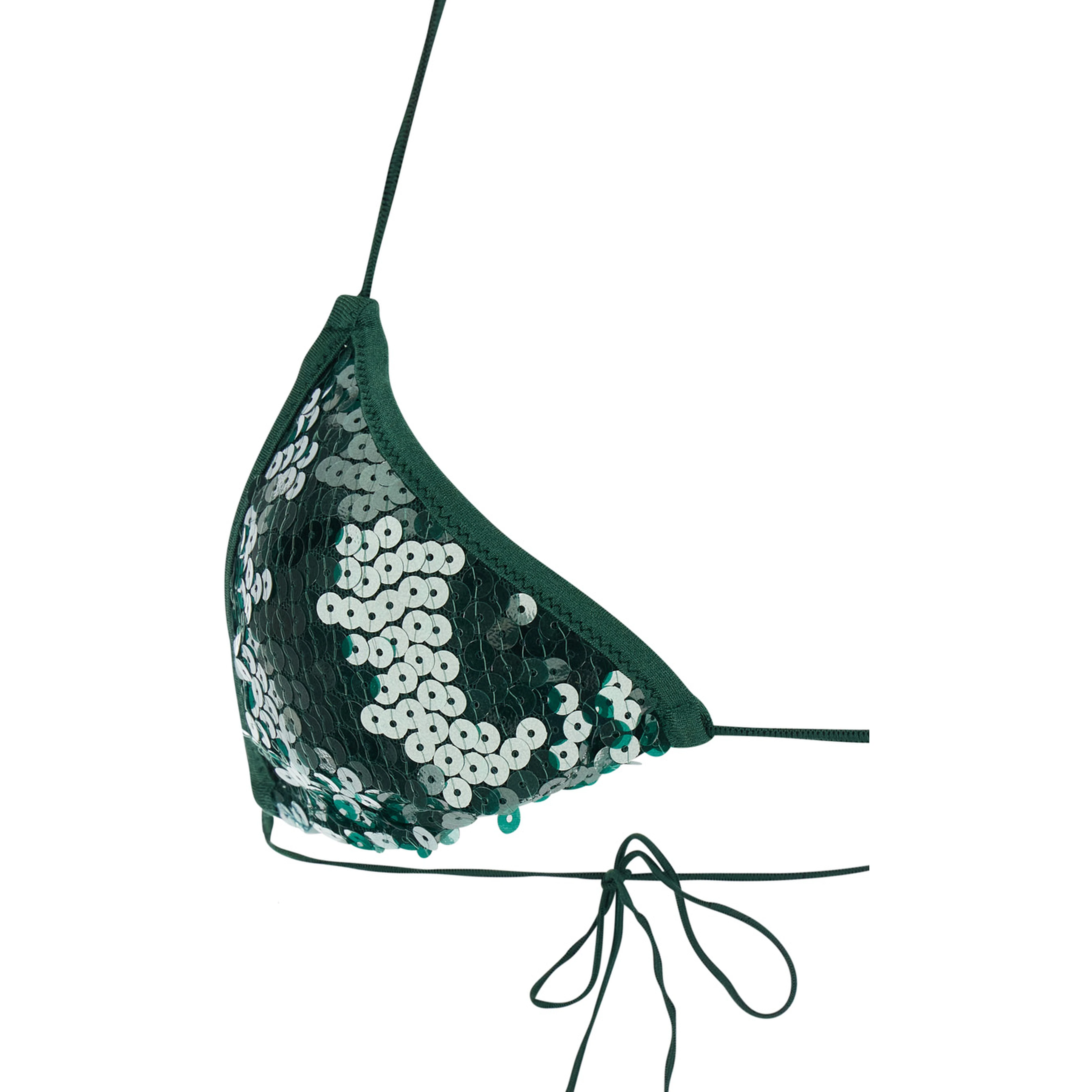 MARYLIN Green Bikini with Triangle Top and all-over rhinestones in Tech Fabric Women