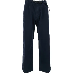 Blue pants with elasticated waist in cotton man