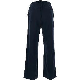 Blue pants with elasticated waist in cotton man