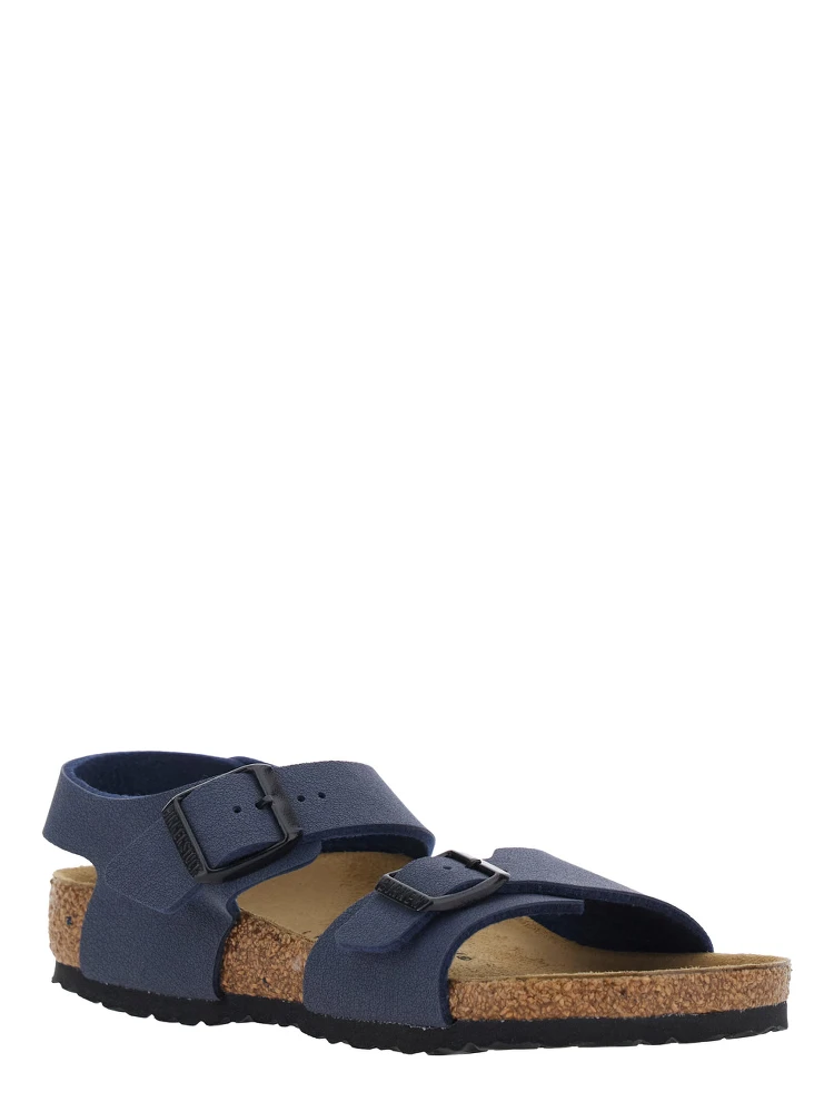 New York Blue Sandals with Rounded Toe and Buckle Closure in Birko-Flor for Boys alternative