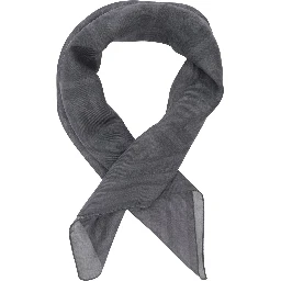 Gray Scarf with FF Motif all-over in Blend Wool and Silk Men