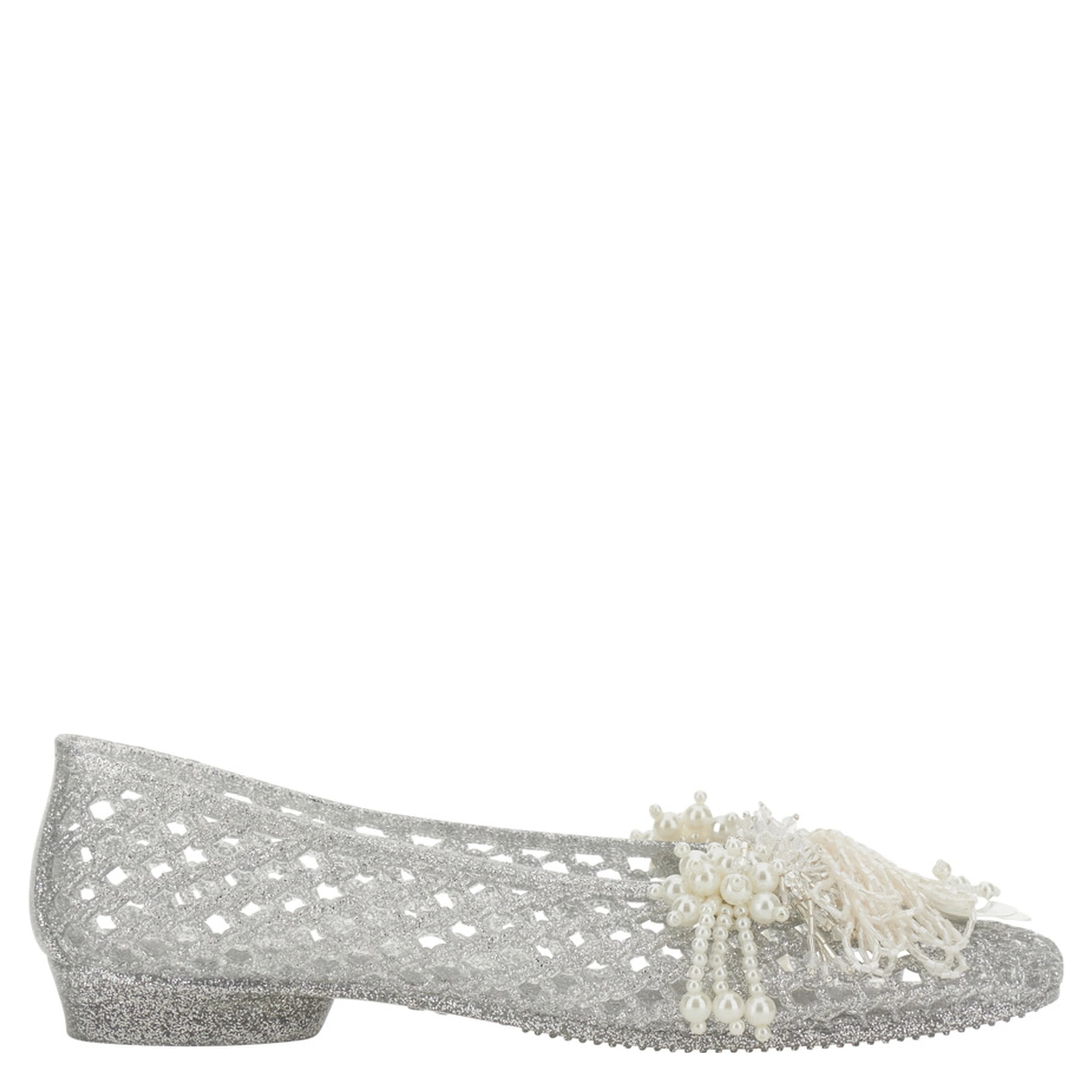 Muse Metallic Color Ballet shoes with Beaded Details in Tech Fabric Women