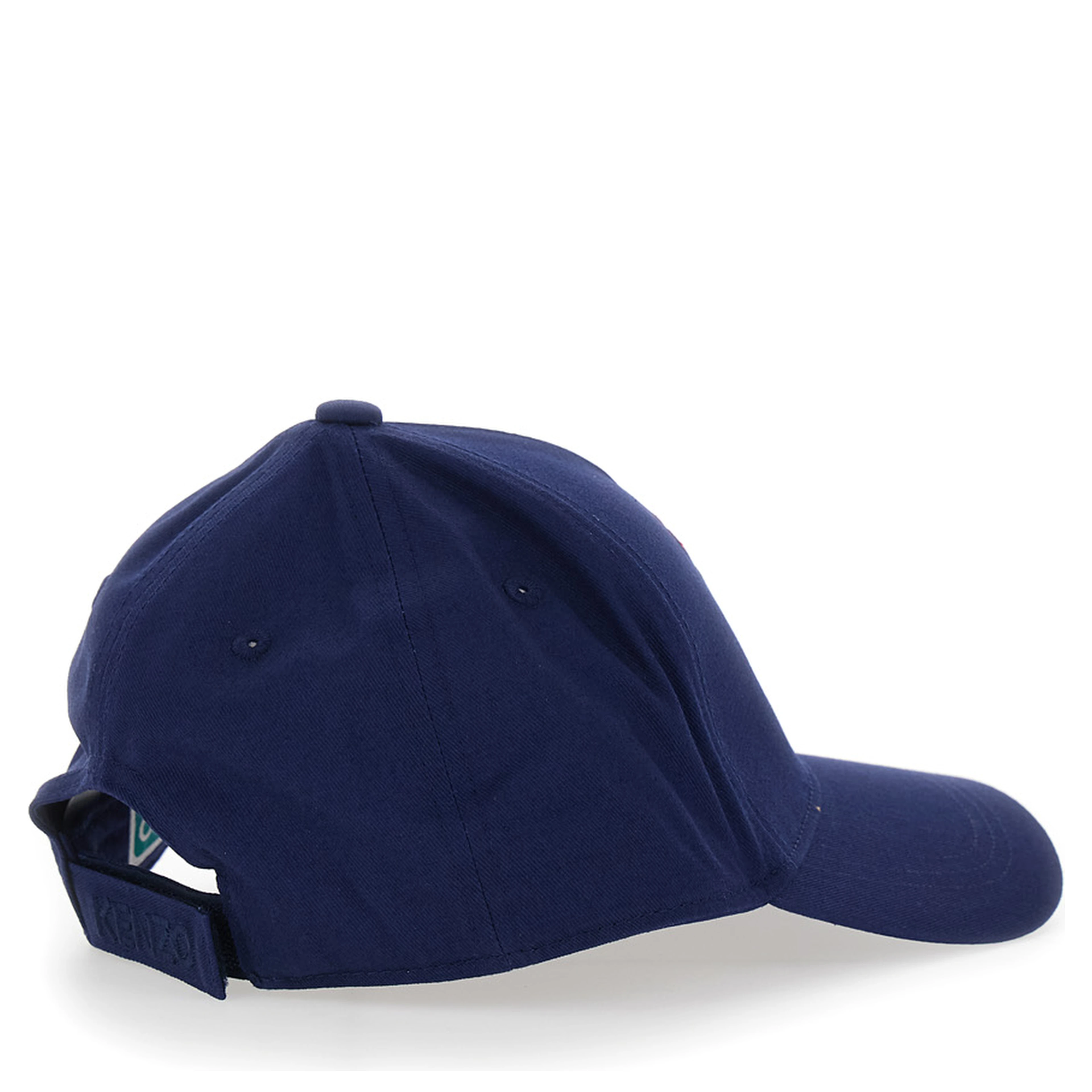 Blue Baseball Cap with Curved Brim and Logo on Front in Cotton Boy