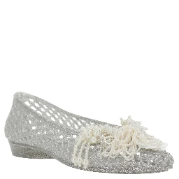 Muse Metallic Color Ballet shoes with Beaded Details in Tech Fabric Women