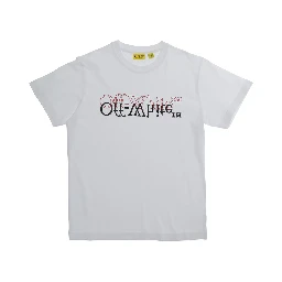 White T-shirt with logo on the front in cotton boy