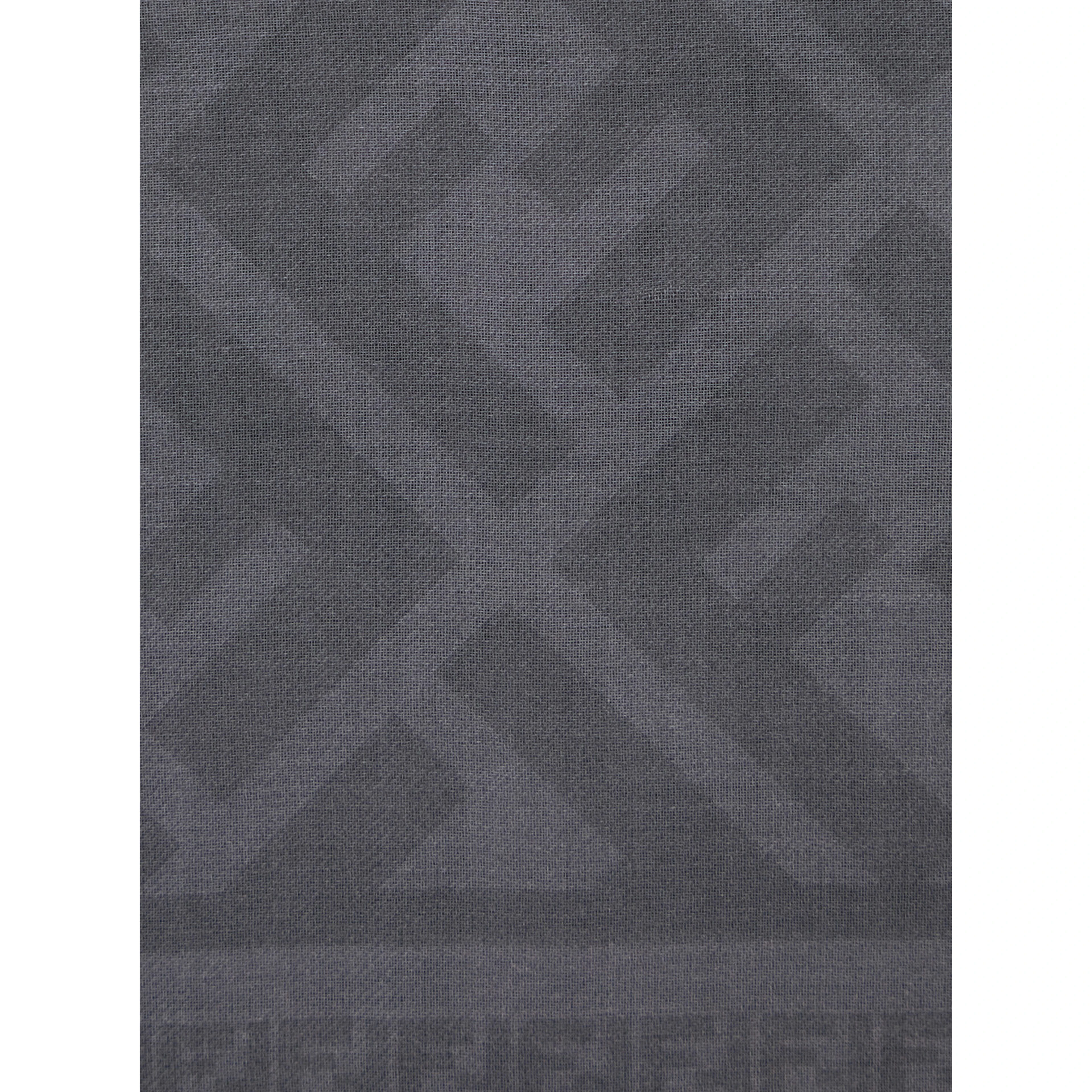 Gray Scarf with FF Motif all-over in Blend Wool and Silk Men