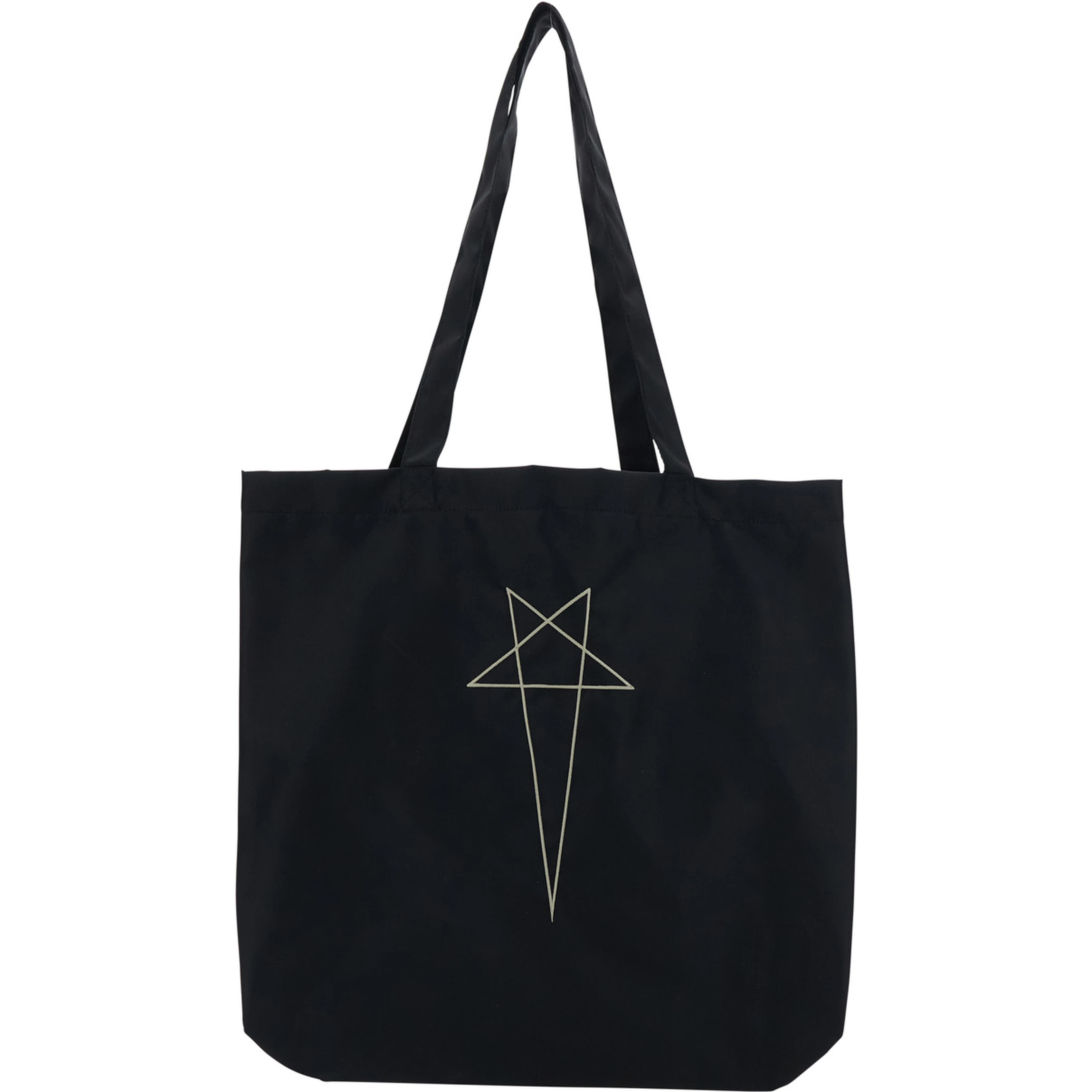 Black Shoulder Bag with Maxi Logo on the Front and Two Top Handles in Cotton for Men