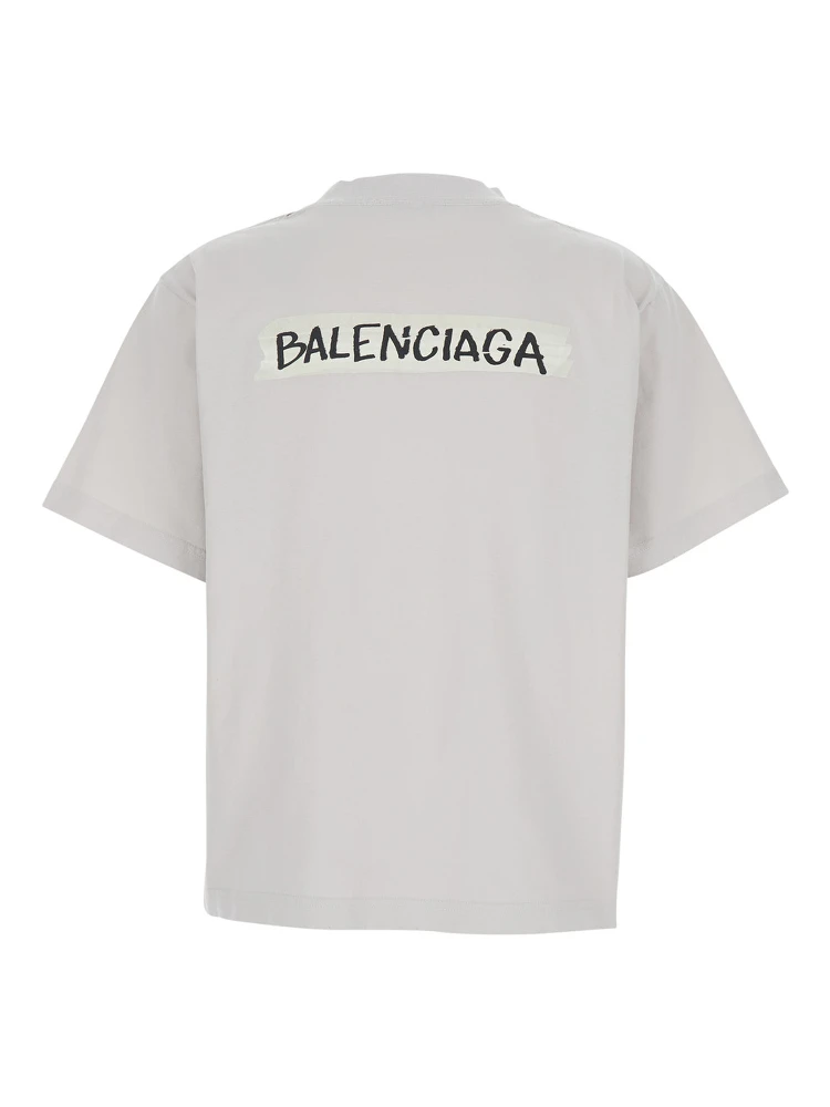 White T-shirt with logo on front and back in Cotton for Women alternative