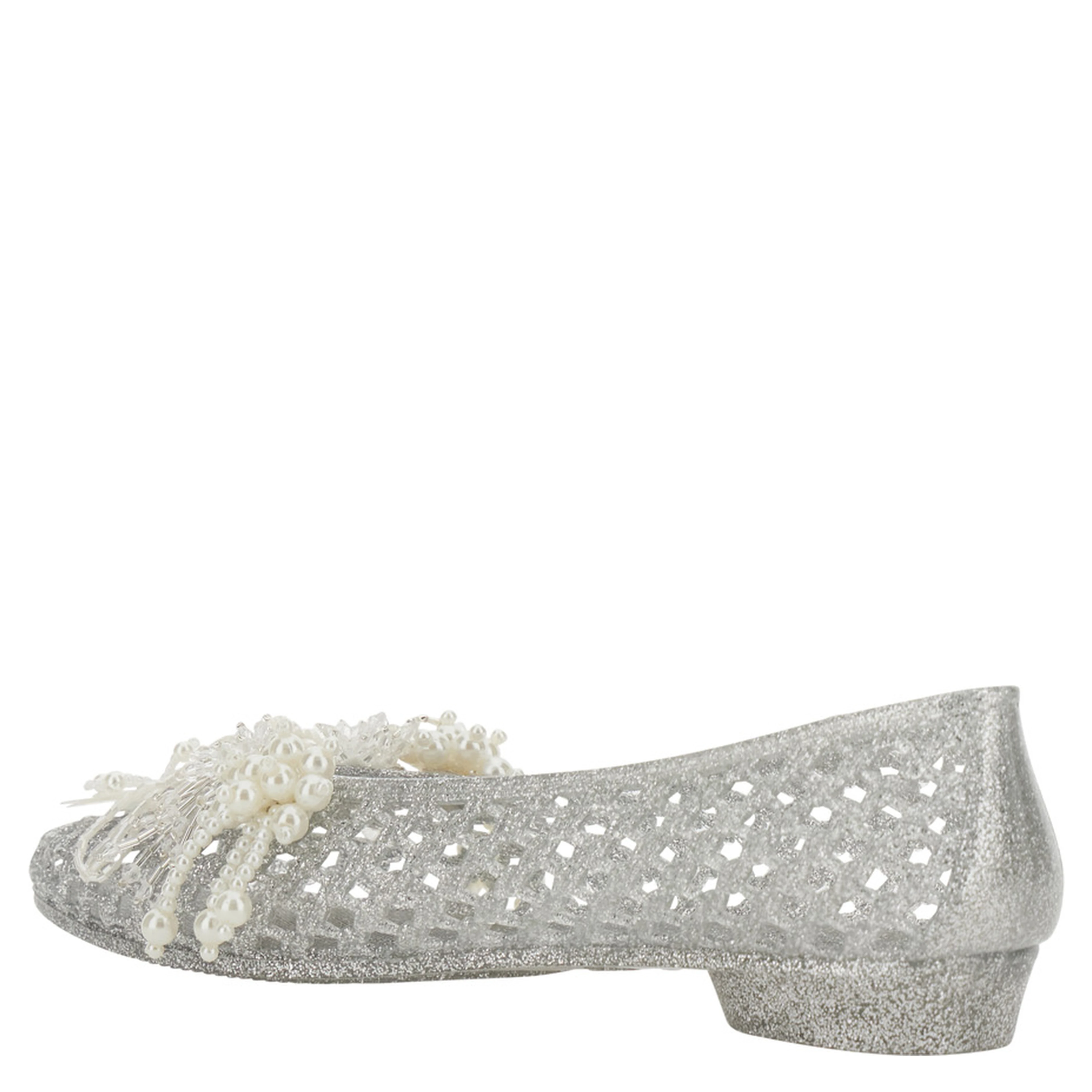 Muse Metallic Color Ballet shoes with Beaded Details in Tech Fabric Women