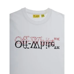 White T-shirt with logo on the front in cotton boy