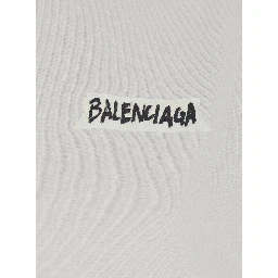 White T-shirt with logo on front and back in Cotton for Women