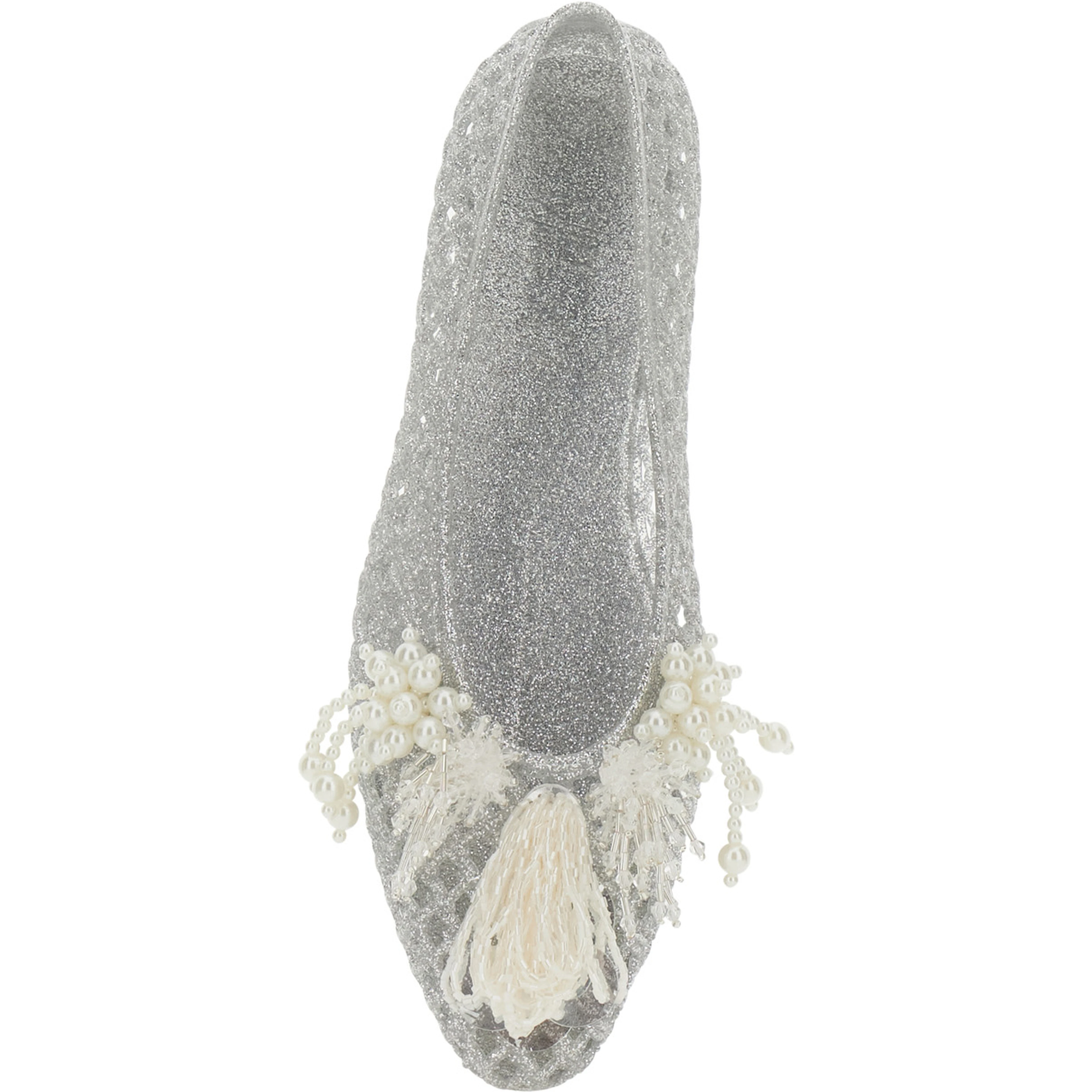 Muse Metallic Color Ballet shoes with Beaded Details in Tech Fabric Women