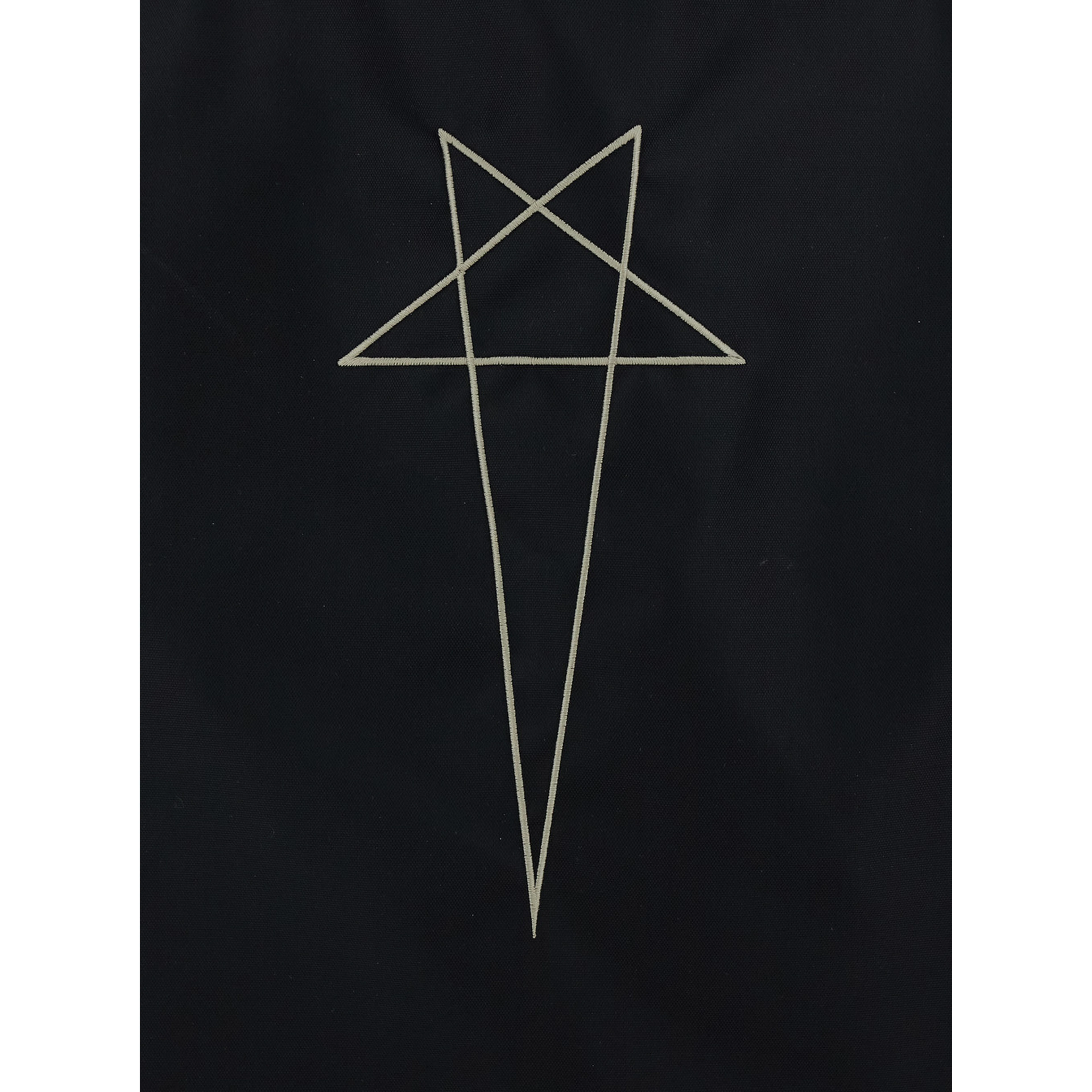 Black Shoulder Bag with Maxi Logo on the Front and Two Top Handles in Cotton for Men