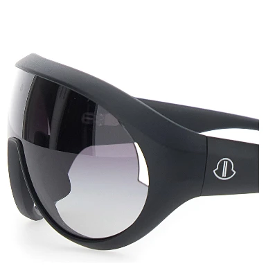 Sunglasses Rick Owens X Moncler with Logo Detail on the Nylon Arm Black Unisex