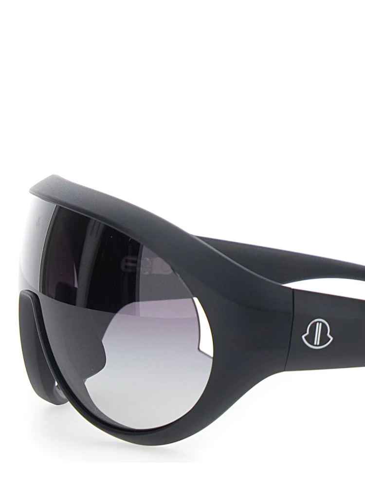 Sunglasses Rick Owens X Moncler with Logo Detail on the Nylon Arm Black Unisex